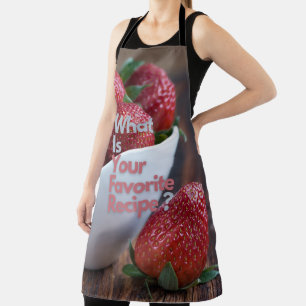 Strawberry Recipe Question Unisex Cooking Apron ..
