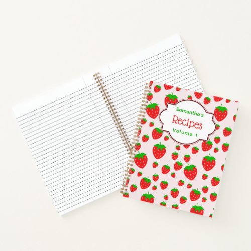 Strawberry Recipe Spiral Notebook