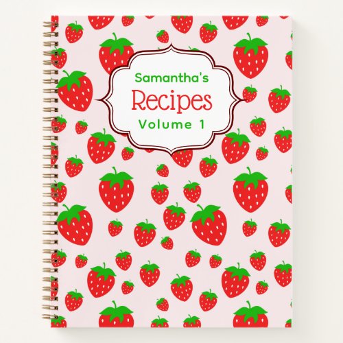 Strawberry Recipe Spiral Notebook