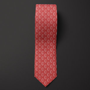 Strawberry Red Football Neck Tie