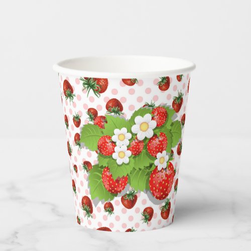 Strawberry Red Paper Cups
