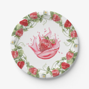 Strawberry Red Paper Plates