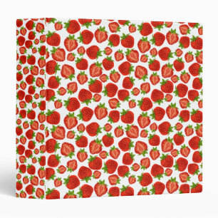 Strawberry Red Three Ring Binder