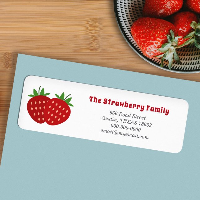 Strawberry Return Address Label (Strawberry Return Address Label)