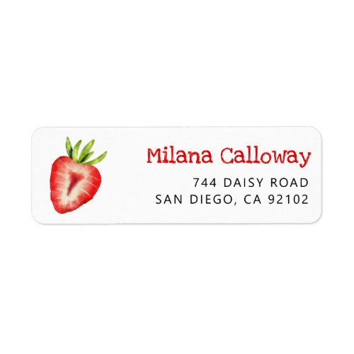 Strawberry Return Address Label