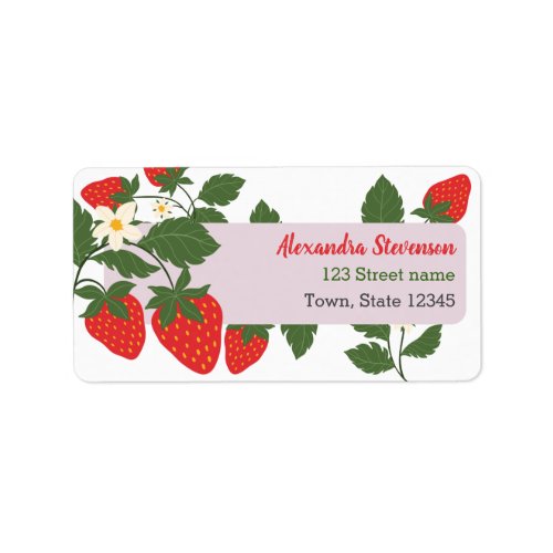 Strawberry Return Address Label