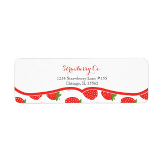 Strawberry Return Address Labels