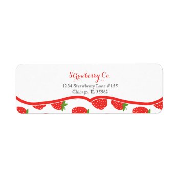 Strawberry Return Address Labels by mod_business_cards at Zazzle