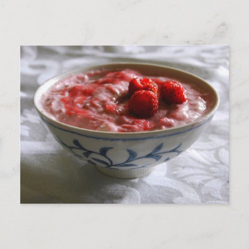 Strawberry Rhubarb Yogurt  Postcard