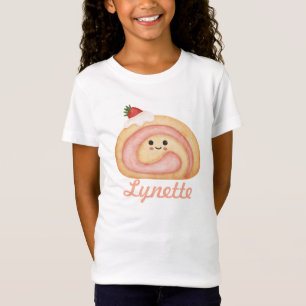 Strawberry Roll Cake Personalized Kids T-Shirt