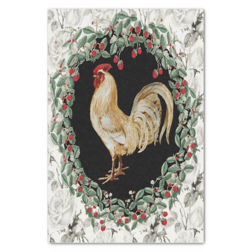 Strawberry Rooster Two Tissue Paper