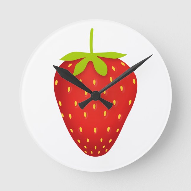Strawberry Round Clock (Front)