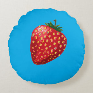 Strawberry Round Pillow