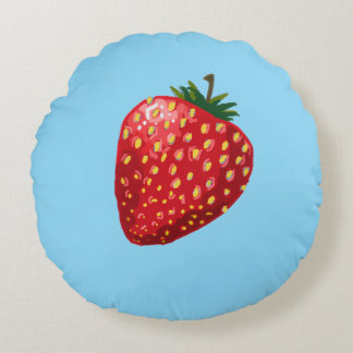 Strawberry Round Pillow