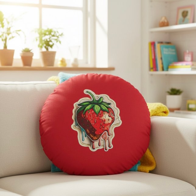 Strawberry Round Pillow (Creator Uploaded)