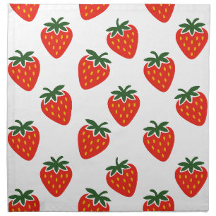 Strawberry Rustic Farmhouse Country Coordinate Cloth Napkin
