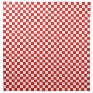 Strawberry Rustic Farmhouse French Country Check Cloth Napkin