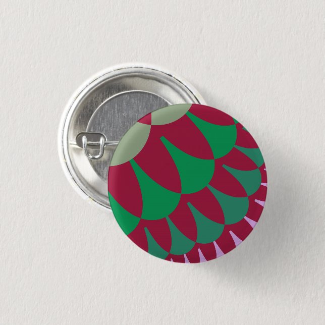 Strawberry Scales Pinback Button (Front & Back)