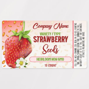 Strawberry Seed Label