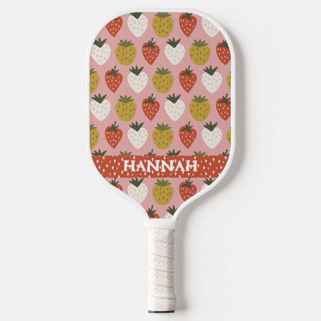 Strawberry Seed Personalized Pickleball Paddle (Front)
