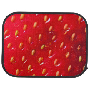 strawberry seeds red pattern fruit sweet car floor mat
