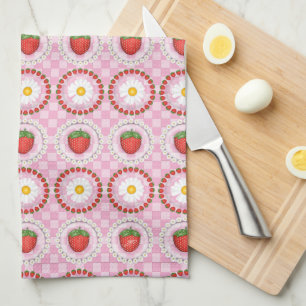 Strawberry Serenade Kitchen Towel