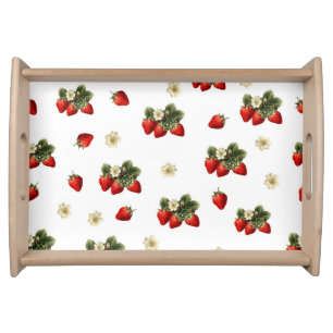 Strawberry serving tray or vanity organizer tray
