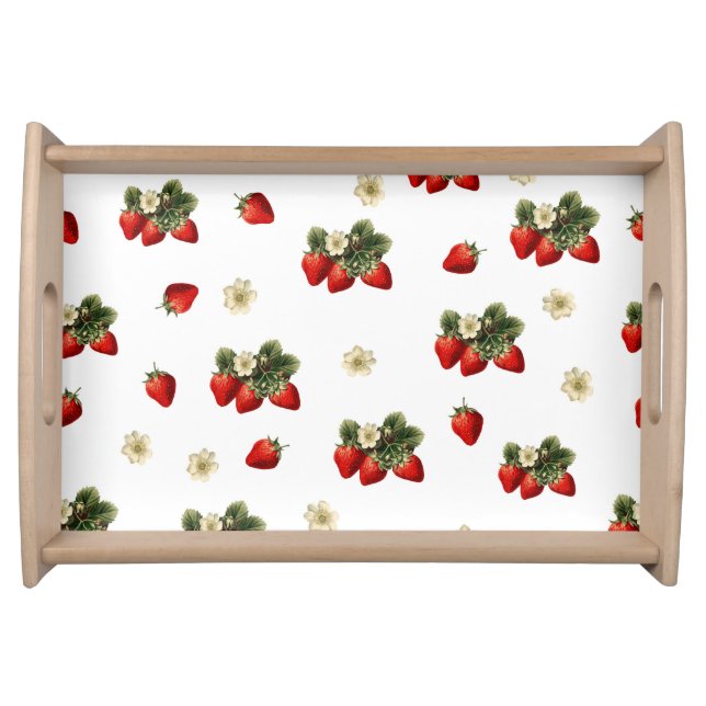 Strawberry serving tray or vanity organizer tray (Front)