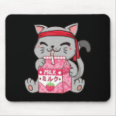 Cute Kawaii Cat Strawberry Milk Anime Neko Shake T' Sticker