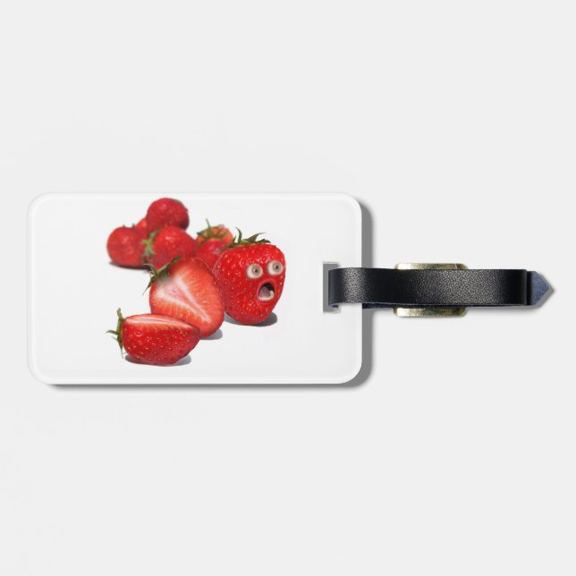 Strawberry Shock Luggage Tag (Back Horizontal)