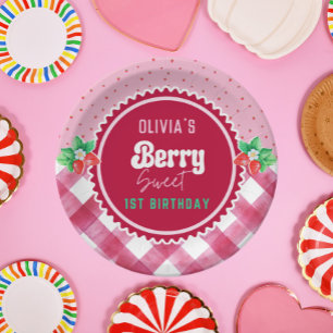 Strawberry Shortcake 1st Birthday Party Paper Plates