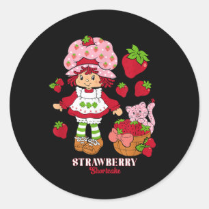 Strawberry Shortcake & Kitty Custard Vintage Classic Round Sticker