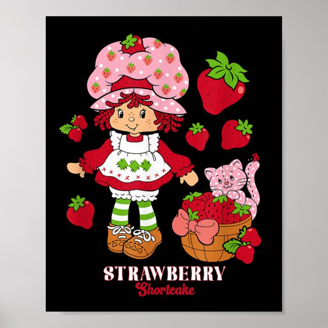 Strawberry Shortcake &amp; Kitty Custard Vintage  Poster (Front)