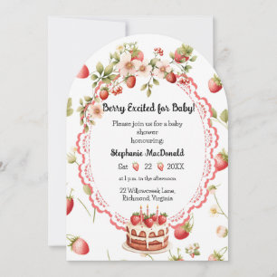 Strawberry Shortcake Baby Shower Invitation