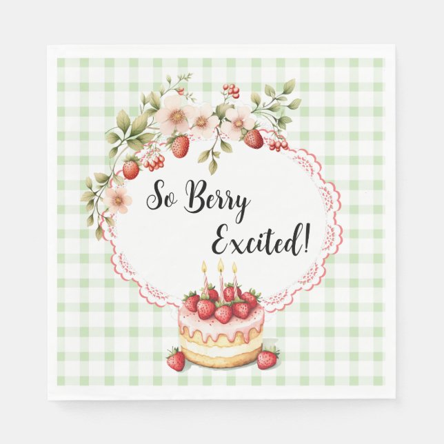 Strawberry Shortcake Baby Shower-Large Napkins (Front)