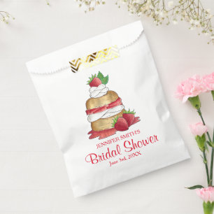 Strawberry Shortcake Cake Dessert Strawberries Favor Bag