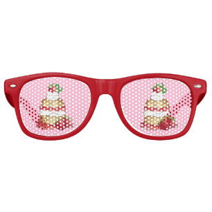 Strawberry Shortcake Cake Dessert Strawberries Retro Sunglasses