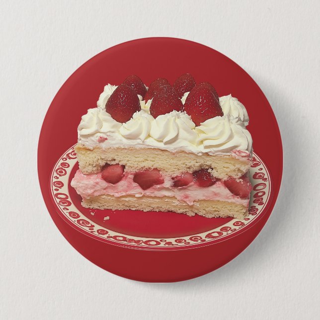 Strawberry Shortcake Delight Button (Front)