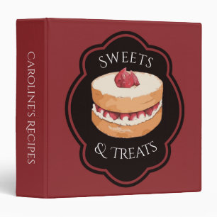 Strawberry Shortcake Desserts Recipe 3 Ring Binder
