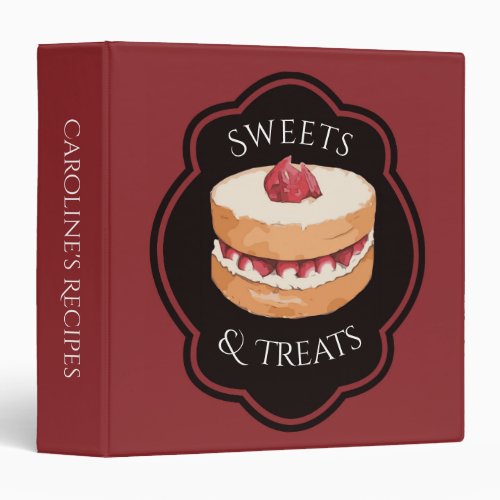 Strawberry Shortcake Desserts Recipe 3 Ring Binder