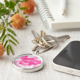 "Strawberry Shortcake" Geometric Art Keychain