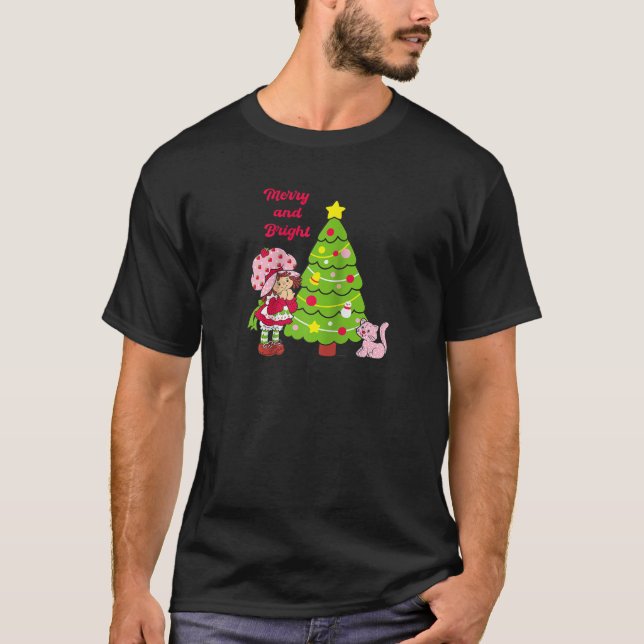 Strawberry Shortcake Merry And Bright Christmas Tr T-Shirt (Front)