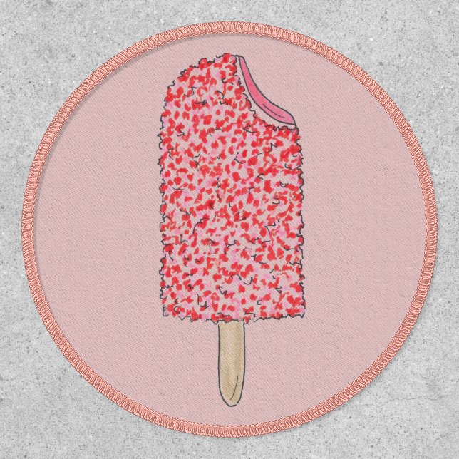 Strawberry Shortcake Pink Ice Cream Pop Popsicle Patch (Front)
