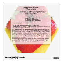Strawberry Shortcake Recipe Wall Decal