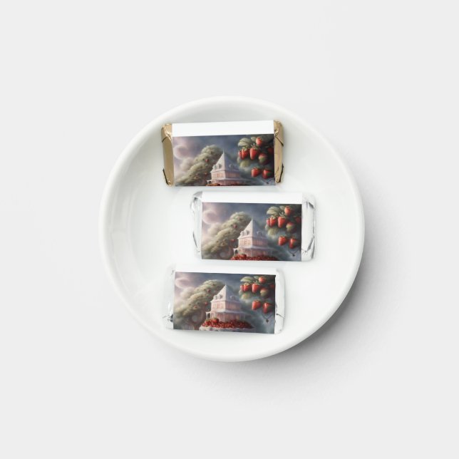Strawberry shortcake themed  hershey's miniatures (Plate)
