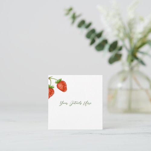 Strawberry Shortcake Wedding Enclosure Card