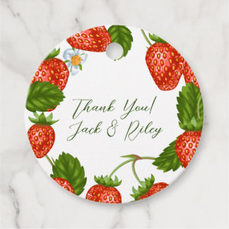 Strawberry Shortcake Wedding Favor Tag