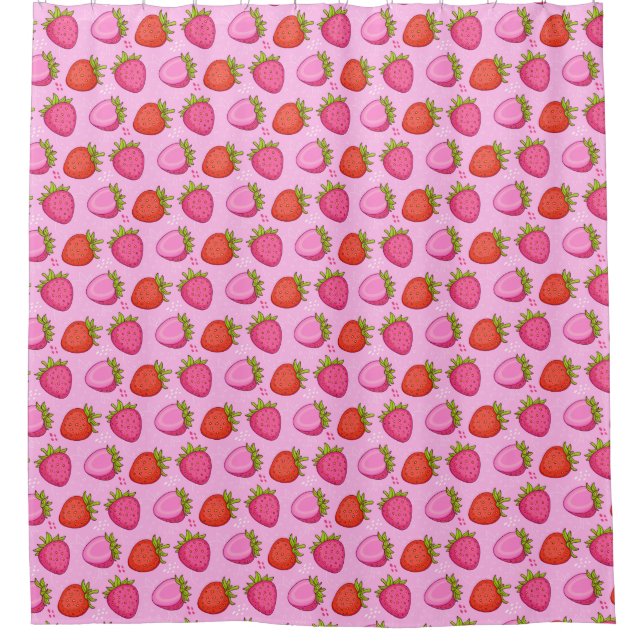 Strawberry Shower Curtain (Front)