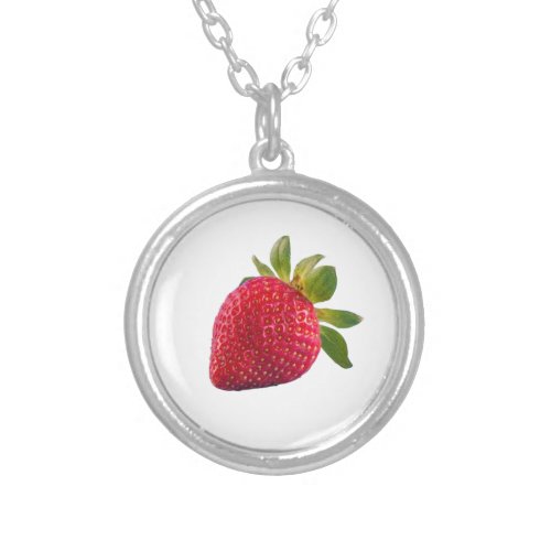 Strawberry Silver Plated Necklace