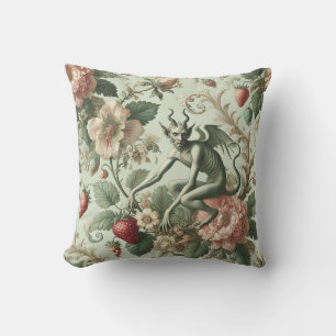 Strawberry Sins – Gothic Baroque Throw Pillow
